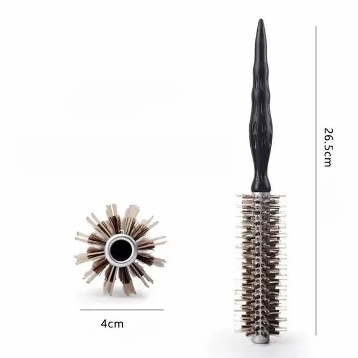 Brosse professionnelle de coiffure à poils de sanglier, antistatique et résistante à la chaleur, ave