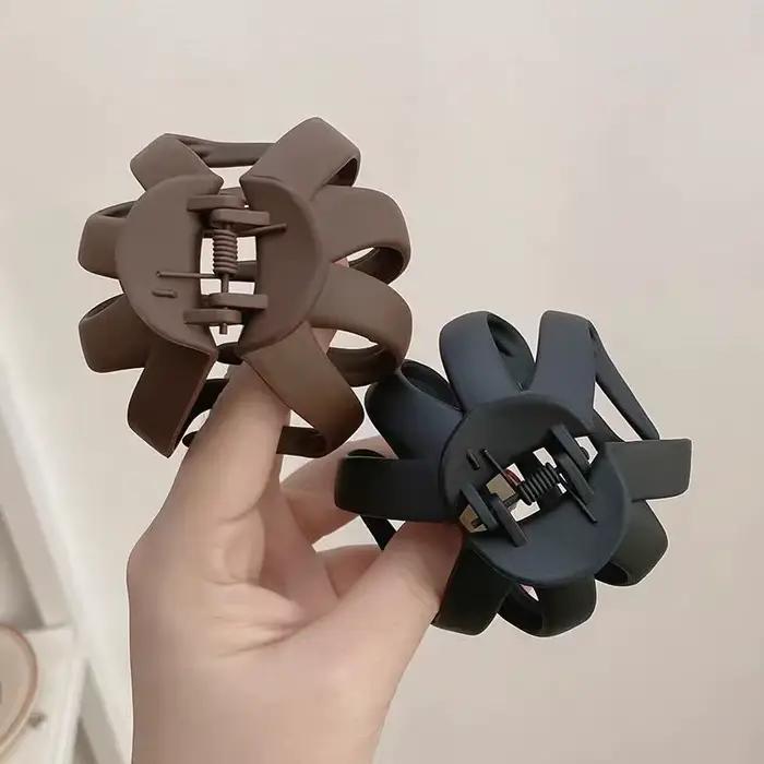 Pince à cheveux élégante en plastique, forme citrouille, pour femme, accessoire de mode pour l'arriè