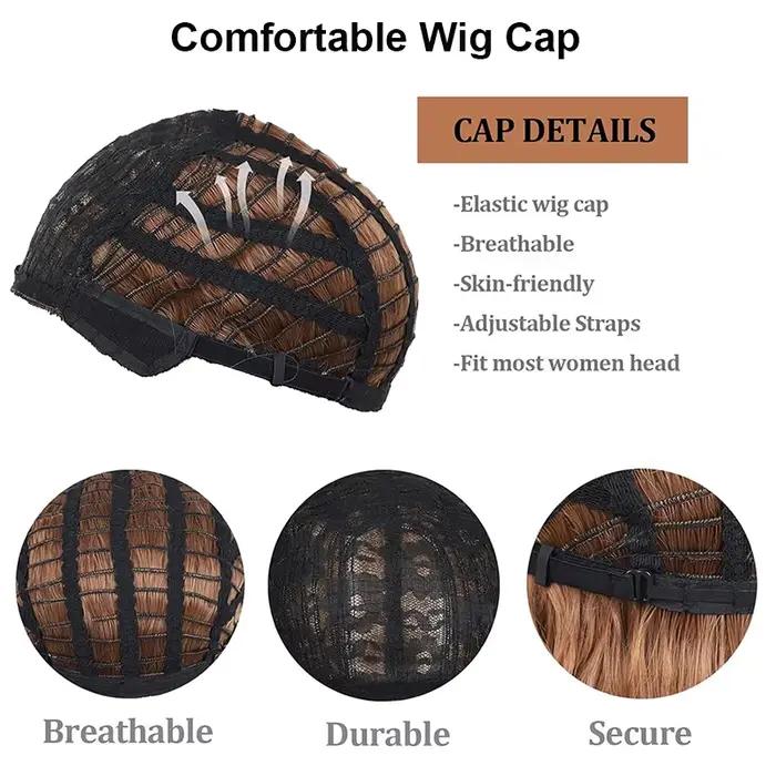 Snoya 60 cm synthétique multicolore longues favoris style courte cosplay perruque fibre résistante à