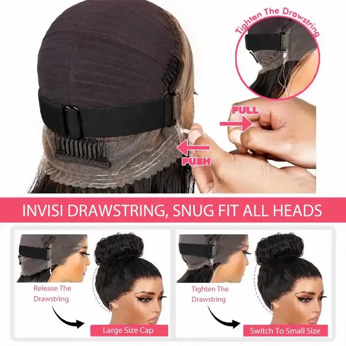 Perruques 360 HD Full Lace Front bouclées en cheveux humains naturels, pré-épilées, Deep Wave, avec 