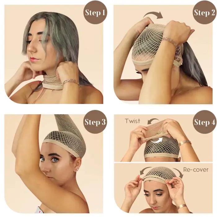 Bonnet de perruque en maille, filet à cheveux en Nylon, nouveaux filets à cheveux élastiques extensi