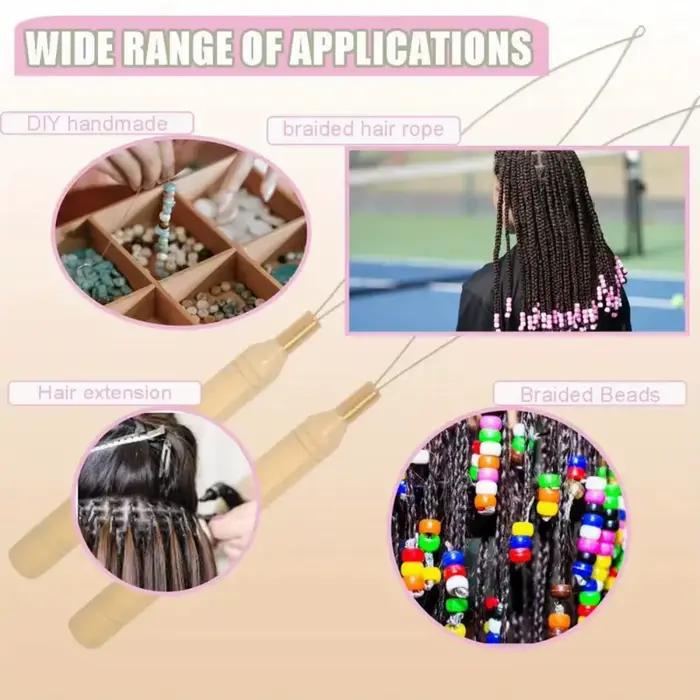 Anneaux d'extensions de cheveux 100 pièces, pinces d'extension de cheveux roses pour perles, pour Ex