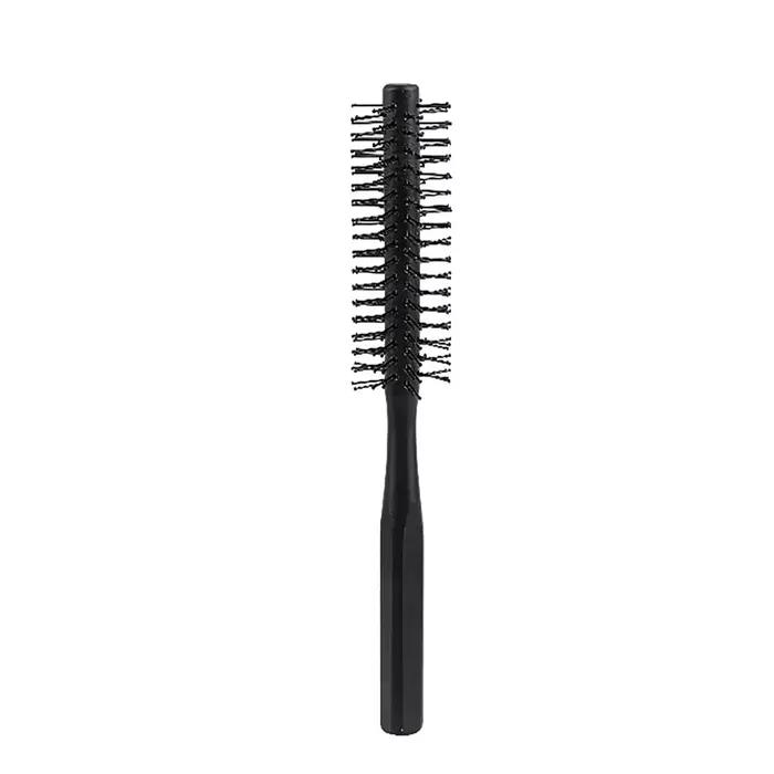 Brosse à rouleau rond antistatique noire, pour sèche-cheveux, peigne de séchage, cheveux lisses et b