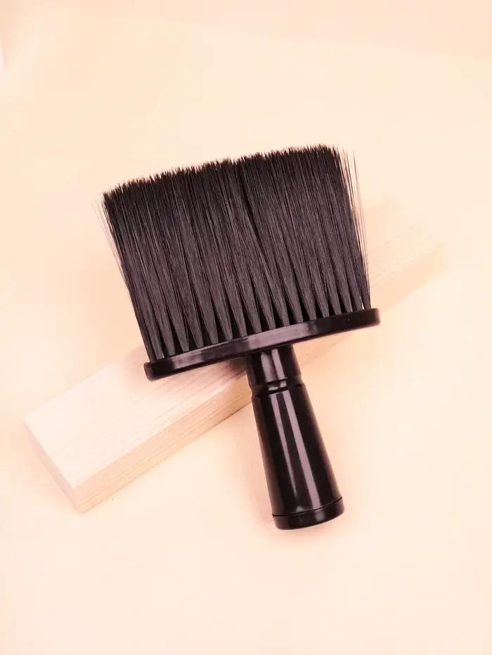 1 brosse à cheveux pour le cou, brosse noire de nettoyage doux pour le visage, adaptée aux coiffeurs