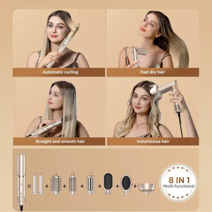 Sèche-cheveux 8 en 1, outils de coiffure, ensemble complet de moteur sans balais pour Salon 110000 S