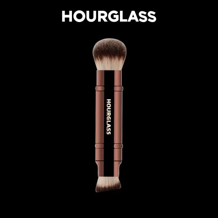 Pinceaux de maquillage multifonctionnels sablier, pinceau de fond de teint à double extrémité et pin