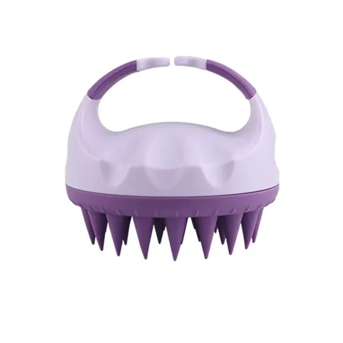 Brosse de massage en silicone pour cuir chevelu, shampooing, doux pour la peau, lavage des cheveux, 
