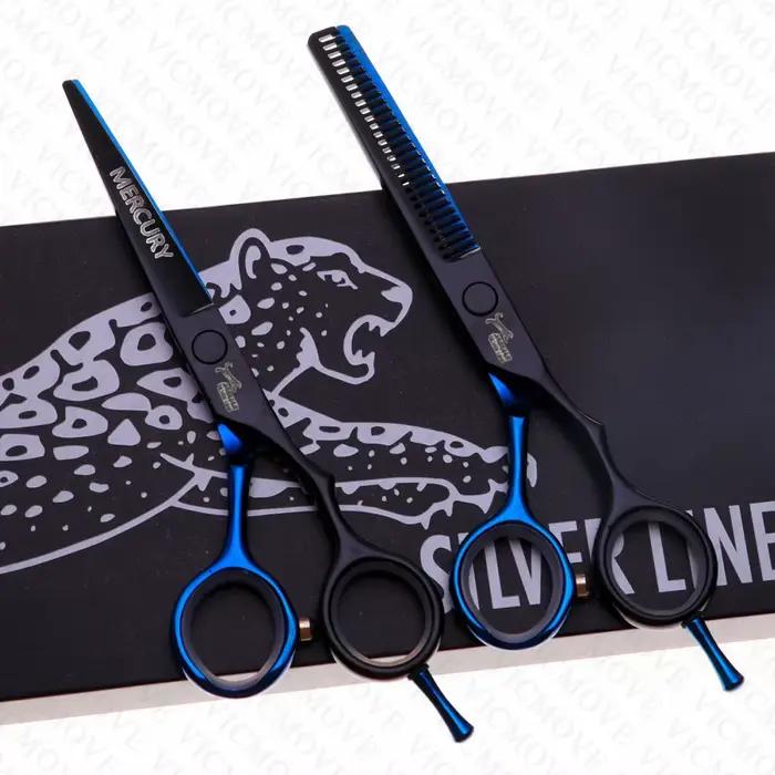 Ciseaux à cheveux professionnels de haute qualité, 5.5 pouces, ensemble de coupe et amincissement, p