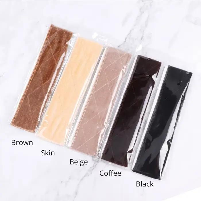5.5cm de largeur anti-dérapant perruque Grip bandeau doux velours bandeau pour perruque Fastern régl