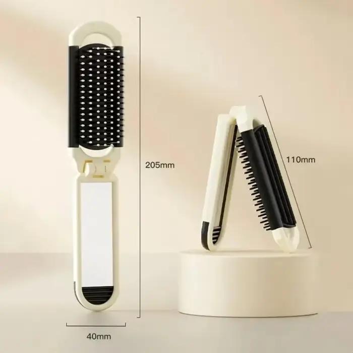 Peigne à cheveux pliable, brosse de Massage Portable, masseur de cuir chevelu, peignes de voyage ant
