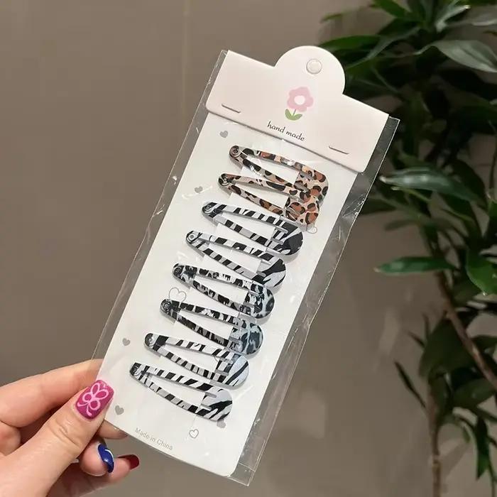 Pinces à cheveux léopard Y2K pour femmes, Vintage, étoile géométrique, épingles à cheveux, Barrettes