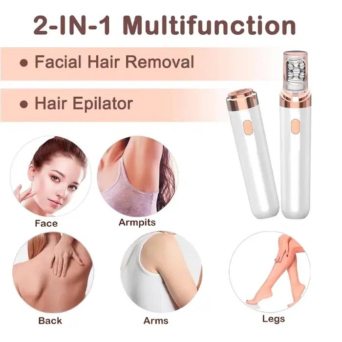 Système d'épilation 2 en 1, épilateur pour le visage, épisseur pour le visage, les lèvres, tous les 