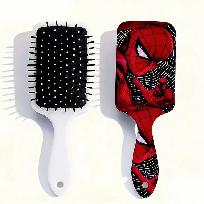 Brosse à cheveux Spider-Man à coussin d'air, brosse à cheveux rétro en forme de crâne, brosse de mas
