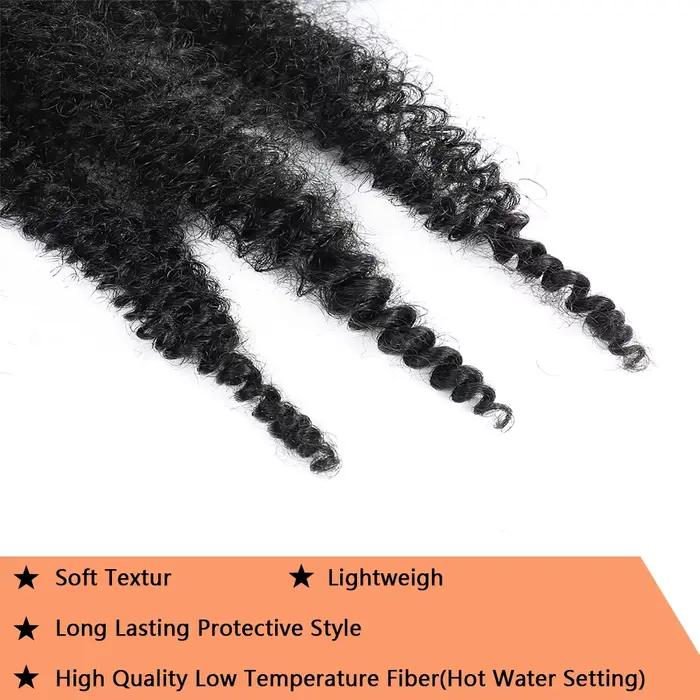 Cheveux Afro torsadés élastiques, 1/3/8 paquets de cheveux tressés Marley torsadés pré-séparés, adap