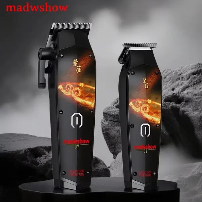 MadeShow D7 (M10 + M11) ensemble de tondeuse à cheveux électrique professionnelle 7200 tr/min tondeu