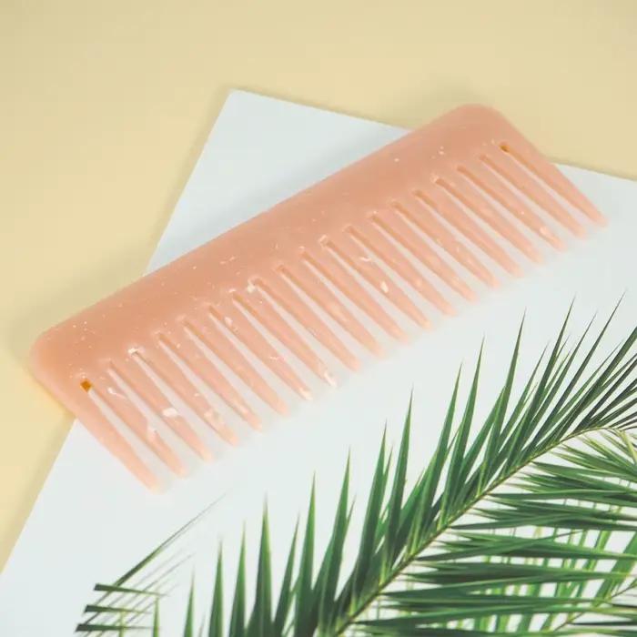 Brosse à cheveux rose et peigne démêlant, peigne à dents larges pour tous les Types de cheveux, soin
