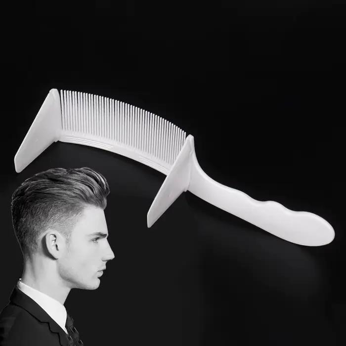 Peigne de positionnement incurvé pour barbier professionnel, 1 pièce, peigne à dessus plat résistant