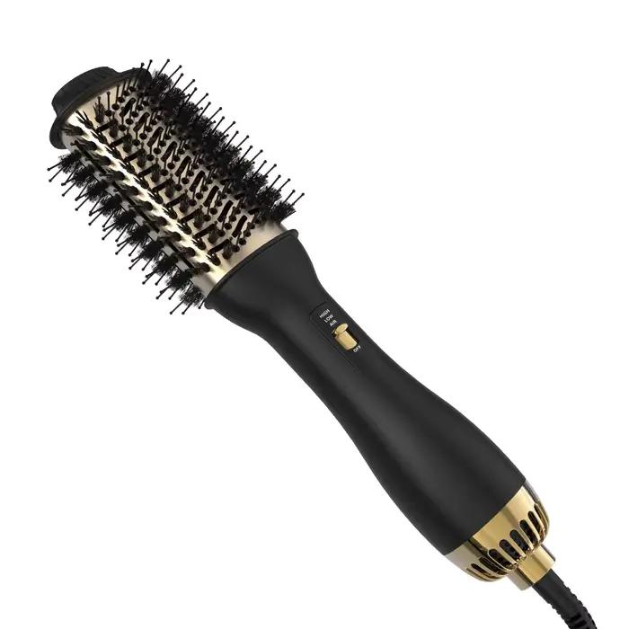 LISAPRO élégant noir doré brosse à Air chaud 2.0 une étape sèche-cheveux brosse et Styler volumateur