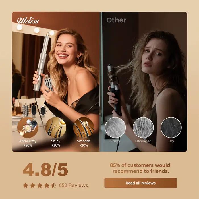 Sèche-cheveux 8 en 1, outils de coiffure, ensemble complet de moteur sans balais pour Salon 110000 S