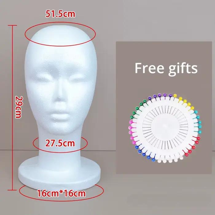 Tête de Mannequin femme, chapeau en mousse de polystyrène, présentoir de lunettes, présentoir de per