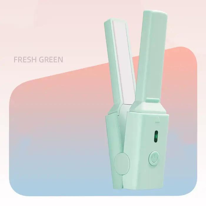 Mini lisseur portable USB mignon pour cheveux raides, idéal pour dortoir, petit format, pour friser 