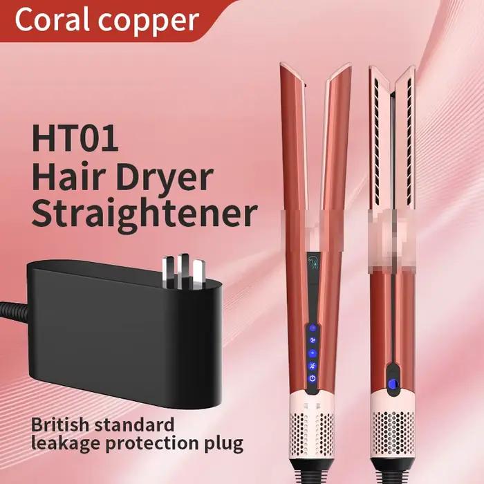 Protection contre les fuites, lisseur de cheveux 2-en-1, sèche-cheveux pour soins capillaires contin