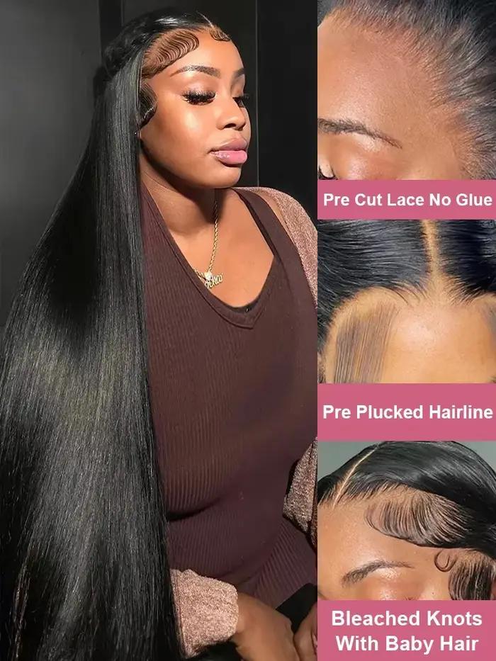 40 46 pouces 200 densité perruque frontale pour les femmes noires perruques brésiliennes cheveux hum