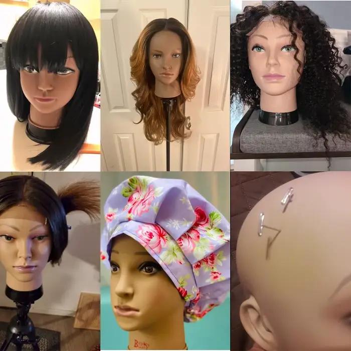Tête de Mannequin avec trépied pour la fabrication de perruque, chapeau, lunettes, affichage de masq
