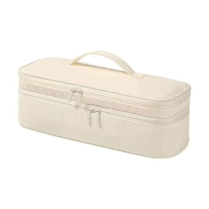 Sac de rangement multifonctionnel portable pour sèche-cheveux, pochette double couche grande capacit