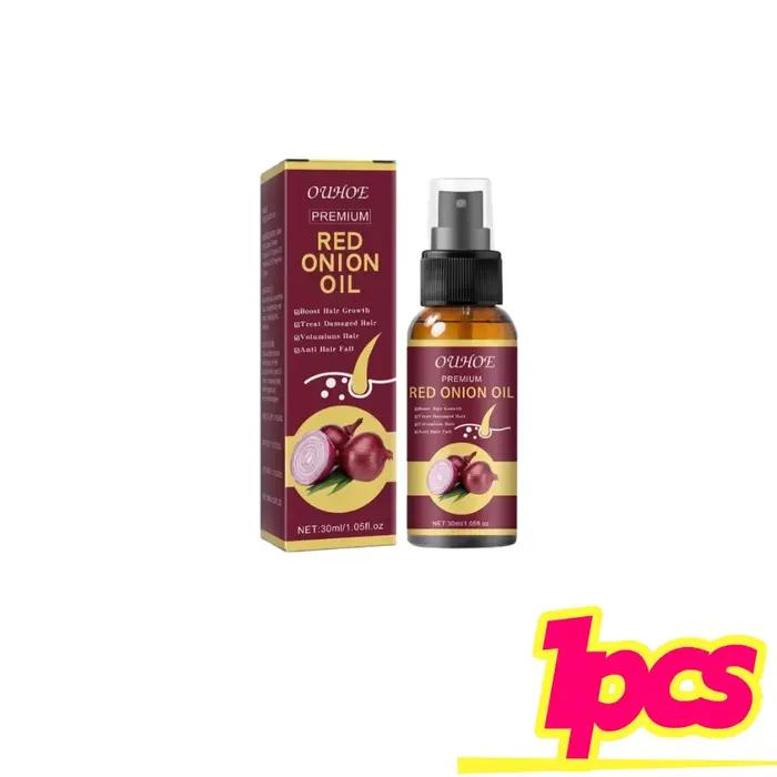 Spray d'huile essentielle d'oignon rouge pour soins capillaires, spray hydratant à l'eau de riz, tra