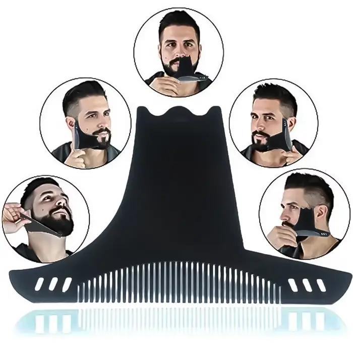 Peigne à barbe saillante pour hommes, peignes à barbe pour hommes, modèles de garniture, galets à mo