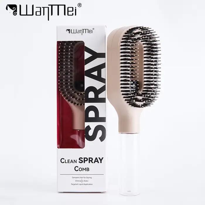 Peigne pulvérisateur 2 en 1, brosse à cheveux démêlante pour Massage du cuir chevelu, avec flacon pu