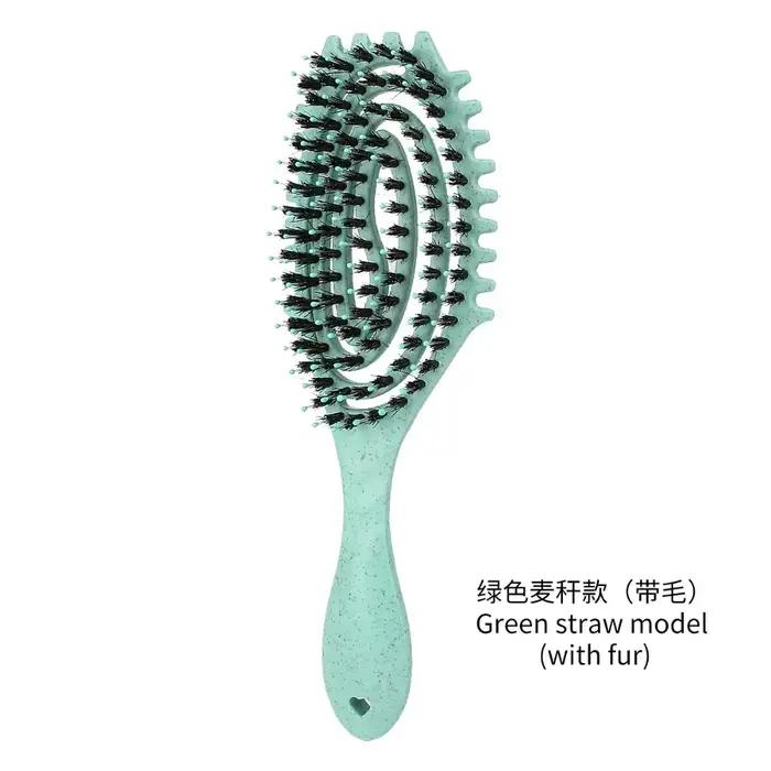 Boucles définir la brosse coiffante emmêlée poils de sanglier peigne à cheveux Anti démêlant outil d