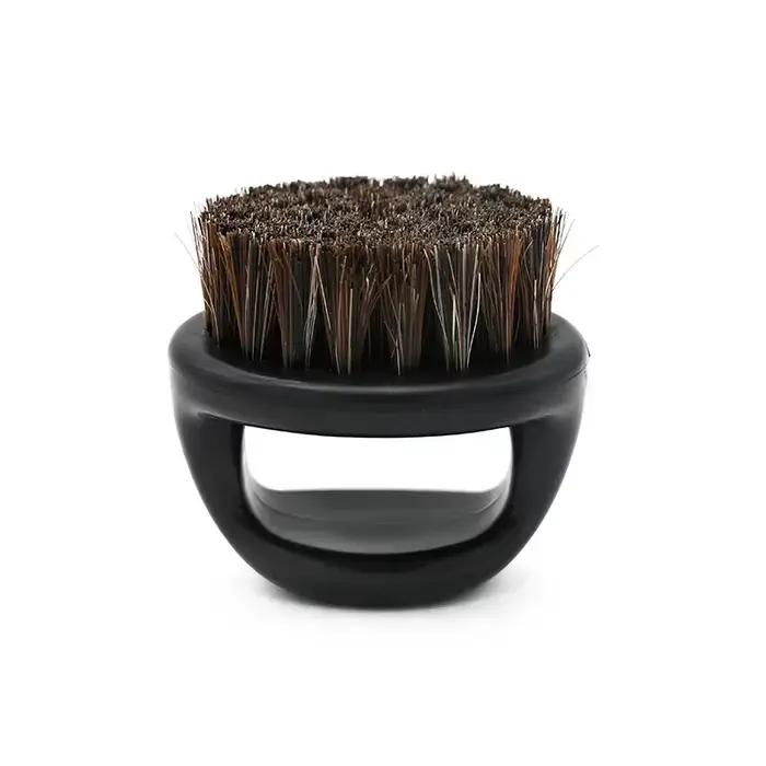 Brosse à barbe en fourrure pour hommes, sanglier, Salon de coiffure, nettoyage du visage, outils de 