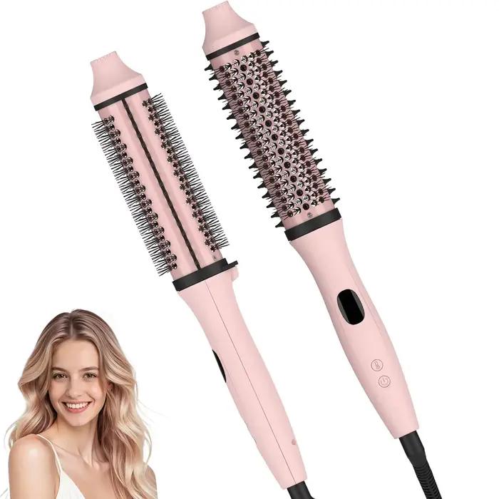 Brosse thermique 1.5 pouces double PTC chauffé Curling Styler 6 Temps avec Ions négatifs et céramiqu