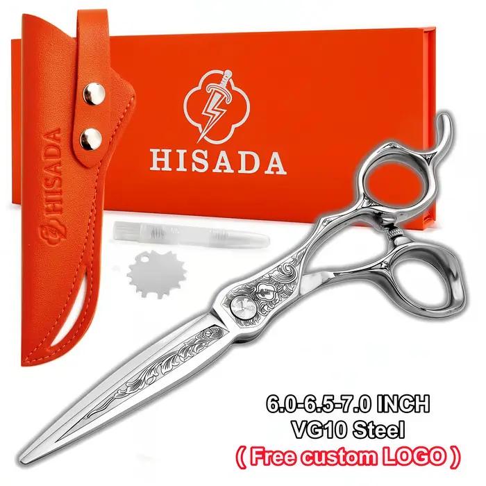 HISADA ciseaux de coiffeur professionnels 6.0/6.5/7.0 pouces ciseaux CNC gravure laser japonais à la