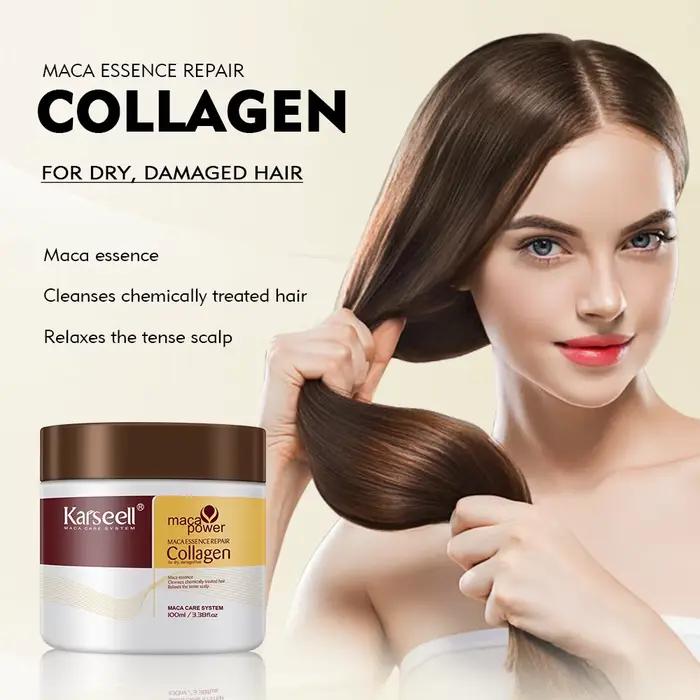 Karseell 100ML masque capillaire au collagène réparation profonde dommages huile d'argan traitement 