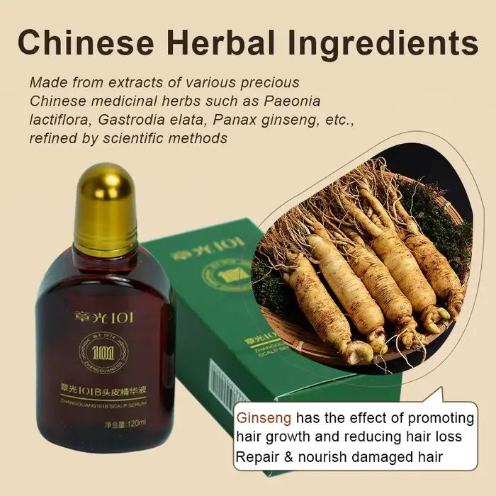 Tonique capillaire 120ml Zhangguang 101B (101M), thérapie de médecine chinoise puissante, Essence de