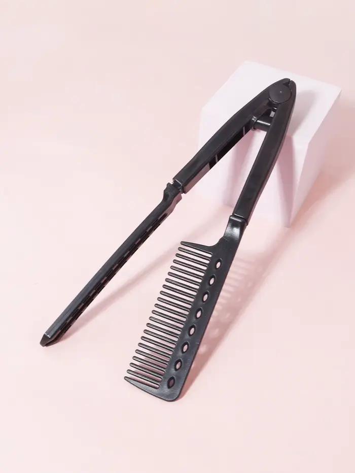 Brosse à cheveux droite, lisseur en forme de V, lisser les cheveux, adaptée aux salons de coiffure, 