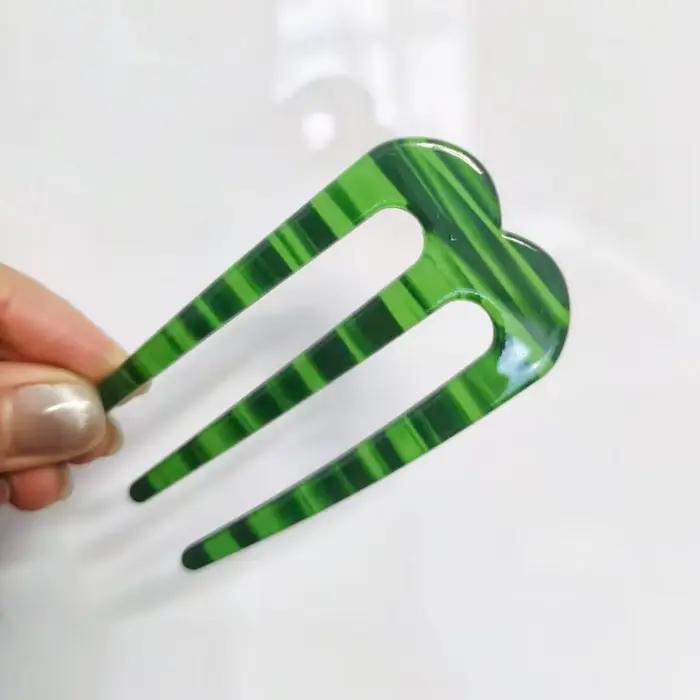 Épingles à cheveux françaises en acrylique tendance, outils de coiffure en forme de U, fourchettes à
