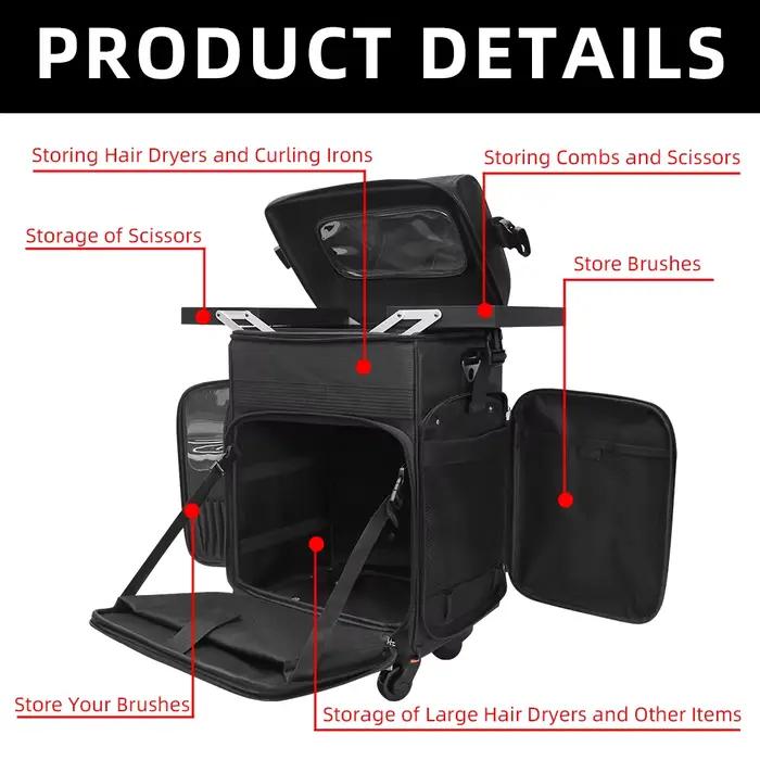 Pro Beauty Organizer Trolley Case-maquillage/coiffeur/barbier boîte à outils multifonctionnelle avec
