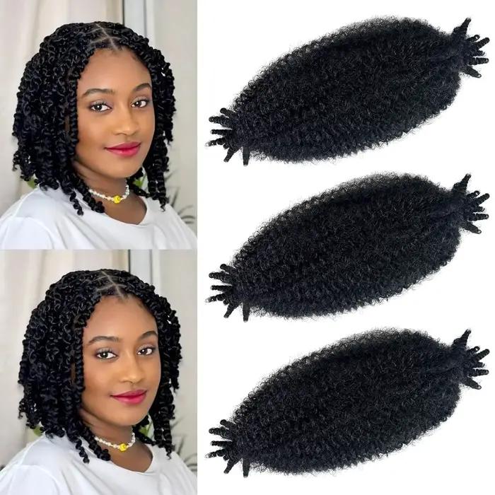 Cheveux Afro torsadés élastiques, 1/3/8 paquets de cheveux tressés Marley torsadés pré-séparés, adap