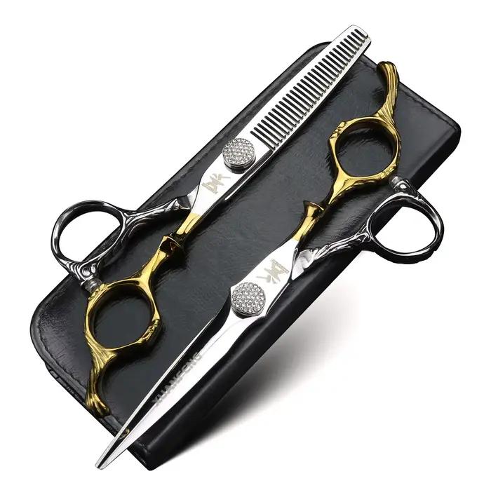XUANFENG vis diamantées de 6 pouces, ciseaux de coiffeur dorés, outils de coiffure, ciseaux de coupe