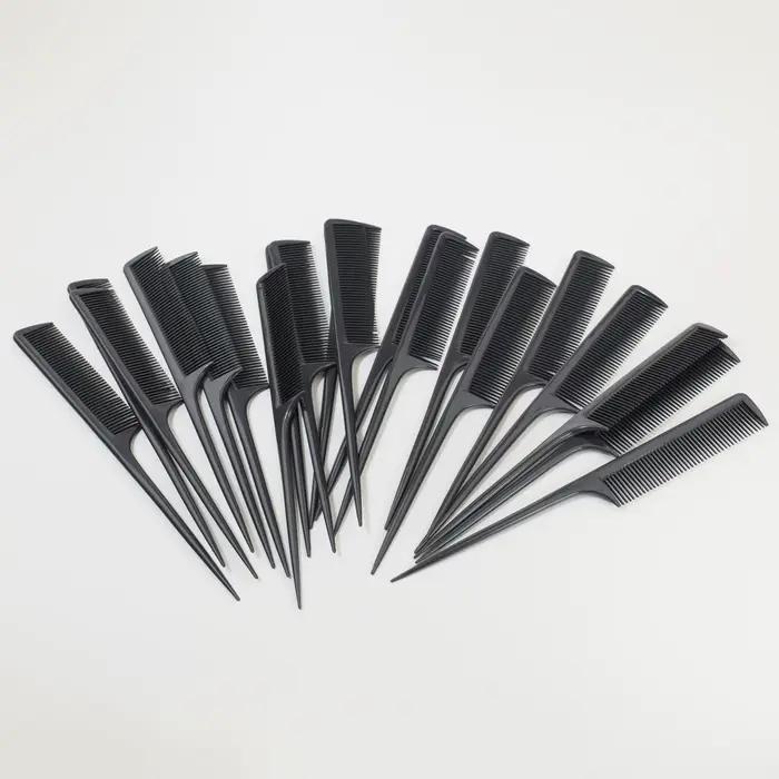 20 peignes à cheveux professionnels à queue pointue, brosses antistatiques pour teinture capillaire,