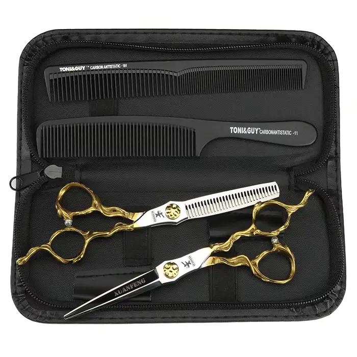 XUANFENG 6 pouces imitation branche argent ciseaux à cheveux 440C acier barbier ciseaux de coupe et 
