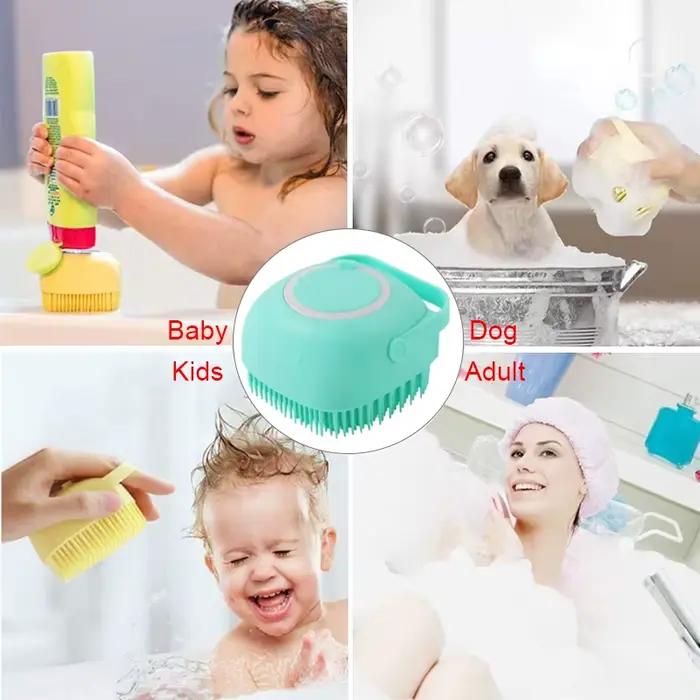 Brosse de bain en Silicone pour shampoing, peigne de Massage, brosse de toilettage, accessoires de b
