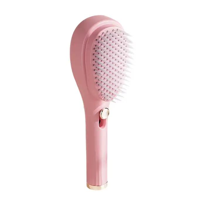 Brosse à cheveux auto-nettoyante portable, antistatique, peigne de massage du cuir chevelu, peigne r