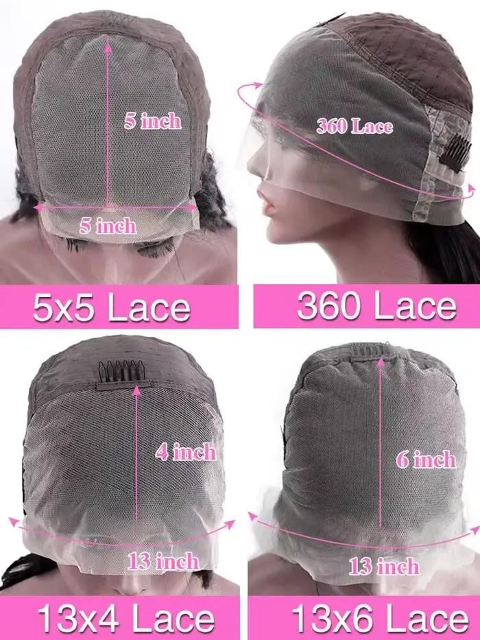 40 46 pouces 200 densité perruque frontale pour les femmes noires perruques brésiliennes cheveux hum