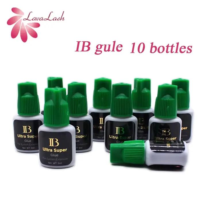 Colle Ultra Super IB 5/10ml à séchage rapide pour extensions de cils, bouchon vert, colle forte, adh