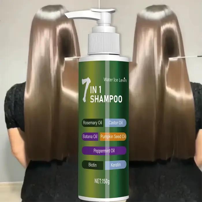 Shampooing 7-en-1, riche en mousse et facile à rincer, élimine les pellicules, réduit la casse des c